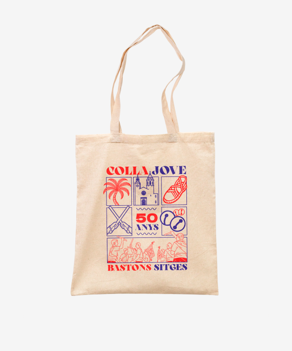 Totebag-jove 20x24 Tote Bag Colla Jove Bastons 50è aniversari